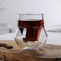 Double-layer glass coffee cup small capacity 100ml tea cup double-layer upper single lower double cup