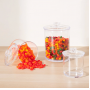 Youngever 60oz, 30oz & 15oz Clear Glass Food Storage Jars Set of 3