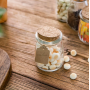 7 oz glass gift jar with cork lid glass pudding jar glass container with lid mason jar with label and string