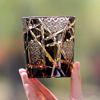 Hand-carved crystal glass whiskey glass pattern gwater cup beer glass gift box