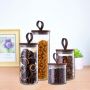 Wholesale Kitchen glass storage container canister set cookie glass storage jars with airtight lids