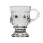Embossed glass high-value girl's heart water cup tall latte coffee cup with handle afternoon tea cup