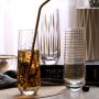 Creative golden line bottomless champagne glass foreign wine glass drink glass factory direct supply