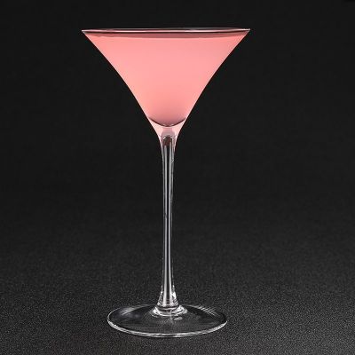 Unique trumpet shape wine glass Japanese crystal triangle martini glass tall cocktail glass