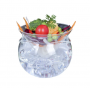 Clear Restaurant Hotel Artistic Conception Hollowware Tableware DIY Vegetable Fruit Salad Bowl