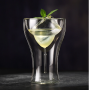 265ml Clear Double Wall Margaret Cup Cocktail Goblet Bar Glassware Wine Tumbler Martini Glass Stemware Bilayer Series Coffee Mug