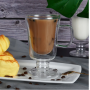 Double Wall Glass Irish Coffee Mug Bubble Tea Milkshake Cup Ice Cream Cup with Handle Milk Fruit Juice Glass Cup