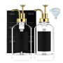Toiletry Dispenser 500ml Container Simple Clear Glass Bathroom Shower Gel Dispenser