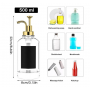 Toiletry Dispenser 500ml Container Simple Clear Glass Bathroom Shower Gel Dispenser