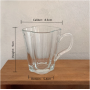 200Ml Nordic Flower-Shaped Transparent Glass with Handle Coffee Cup Water Tea Cocktail Wine Milk Tea Drinking Glass Breakfast