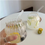 Fruit Juice Water Cup With Straw Large Capacity Heat-resistant Glass Cold Drink Cups Soda Bubble Tea Coffee Mug