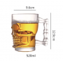 Glasses with Handles Coffee Mug Beer Juice Water Drinking Cups Transparent Wine Glass Large Capacity Thickening