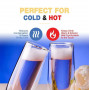 Champagne Glasses Set Double Wall Heat Resist Glass Cup Stemless Sparkling Wine Glasses Transparent Flute for Wedding