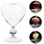 Top seller Creative Heart shaped cocktail glass cup borosilicate glassware unique wine martini glasses