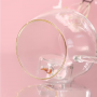 Cute pet cat couple glass water cup transparent office tea cup high quality wholesale