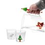 Handmade transparent glass water cup Christmas theme limited cute three-dimensional couple gift