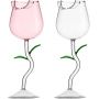 Flower Drinkware Crystal Champagne Flutes Classy Red Wine Glass Rose Cocktail Glass Wine Goblet Glasses