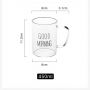Custom logo glass milk cup coffee mug with handle