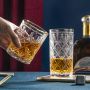 Rhombus embossed glass whiskey foreign wine glass European retro gemstone juice cup