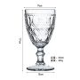 Rhombus embossed glass whiskey foreign wine glass European retro gemstone juice cup