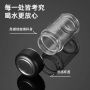 Double-layer glass water bottle. High borosilicate glass tea bottle with lid for travel