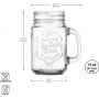 16 Oz Clear Glass Jars With Convenient Handle and Ice Cold Embossed Logo Ideal for Hot and Sunny Days