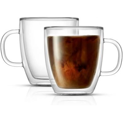 Dishwasher Safe Double Wall Insulated Glasses Coffee Mugs