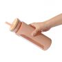 New Silicone Set Single -layer Glass Cup Outdoor Portable Large -capacity Film Cup Small Fresh Student Wooden Covering Straw Cup