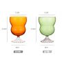 Colored glass wine glass juice milk coffee cup cute heat-resistant office small color goblet