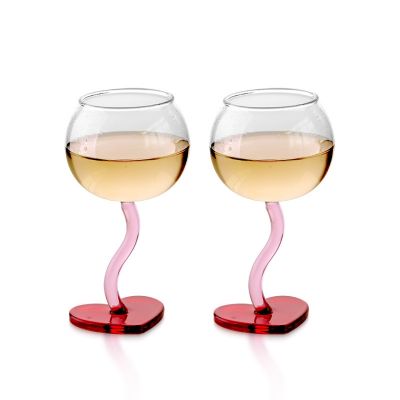 Wholesale love white wine goblet red wine glass household light luxury high-end Valentine's Day wedding gift