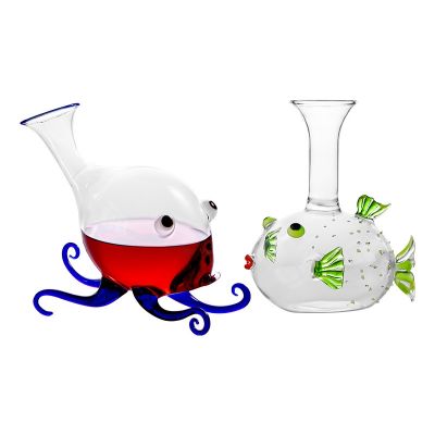 Handmade decanter high borosilicate glass creative octopus puffer red wine decanter high-end grape wine divider