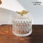 Wholesale transparent crystal glass butterfly jewelry box cotton toothpick storage box household candy jar light luxury ornaments