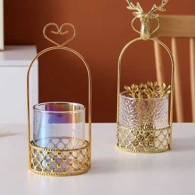 Wholesale creative storage cup desktop storage jar household fork jar set light luxury ornaments