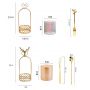 Wholesale creative storage cup desktop storage jar household fork jar set light luxury ornaments