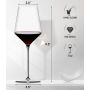 Wholesale red wine glasses 4 piece set premium crystal wine glasses hand blown long handle unique wedding anniversary gift