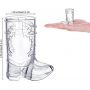 Cowboy Boot Wine Glass, Western Party Glass Hard Plastic Mini Funny Cup for Birthday Party White