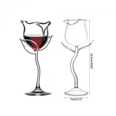 Rose shape wine glass party bar supplies drinks exquisite goblet wine cocktail glass