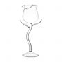 Rose shape wine glass party bar supplies drinks exquisite goblet wine cocktail glass