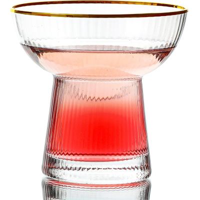 Stemless Margarita Glasses Set of 2 - Premium hand-blown glassware for martinis and mixed drinks