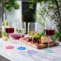 Hand-blown colorful two-tone crystal powder colored wine glass Valentine's Day Vibrant Gradient Color Cocktail Goblet