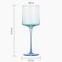 Hand-blown colorful two-tone crystal powder colored wine glass Valentine's Day Vibrant Gradient Color Cocktail Goblet