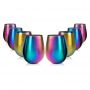 Multi-Colored Wine Glasses Egg Glasses Perfect for Entertaining and Parties