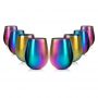 Multi-Colored Wine Glasses Egg Glasses Perfect for Entertaining and Parties