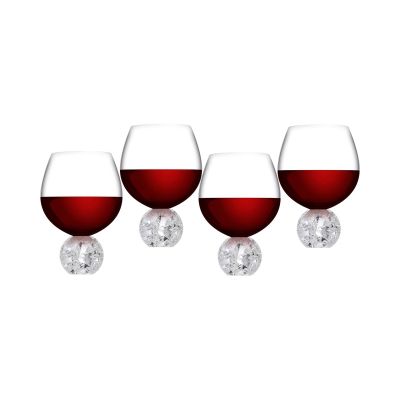 Red wine glass crystal wine glass with ball base wine tasting, anniversary, birthday gift
