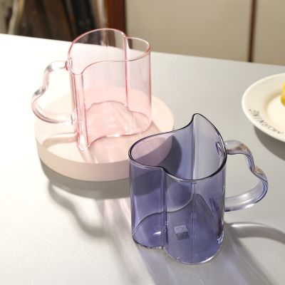 Single-layer glass cup, good-looking, microwaveable household simple and creative couple cup