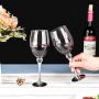 Premium Crystal Wine Glasses with Metal Base - Ideal Gifts for Any Occasion Long Stem Design