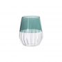 Multi-Purpose Striped Glass Drinking Cups - For Wine, Champagne, Large Drinks, Tea, and Whiskey