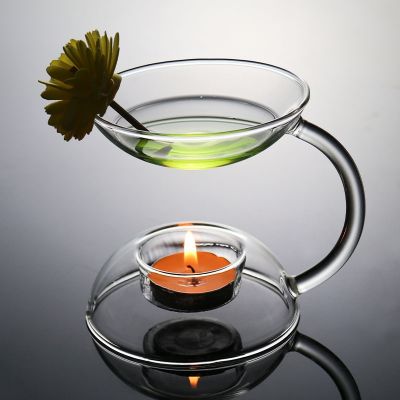 European-Style High-Temperature Resistant Transparent Glass Incense Lamp - Ideal for Home, Hotel & Restaurant, Essential Oil Lamp