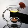 European high temperature resistant transparent glass household incense lamp hotel restaurant essential oil lamp