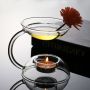 European-Style High-Temperature Resistant Transparent Glass Incense Lamp - Ideal for Home, Hotel & Restaurant, Essential Oil Lamp